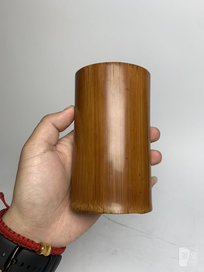 清咸丰 庄元植刻金文竹笔筒 - 图8